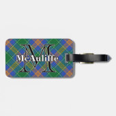 Epic Ireland Clan MacAuliffe McAuliffe Tartan Bagagelabel (Achterkant horizontaal)