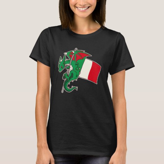 Epic Italian Dragon Proud Italy Flag T-shirt (Voorkant)