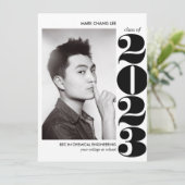 EPIC-JAAR | AFSTUDEREN ZWARTE BOLD COLLEGE FOTO KAART (Staand voorkant)