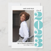 EPIC-JAAR | AQUA BLUE COLLEGE FOTO-AFSTUDEREN KAART (Voorkant)