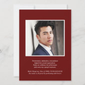 EPIC-JAAR | BURGUNDY COLLEGE FOTO-AFSTUDEREN KAART (Achterkant)