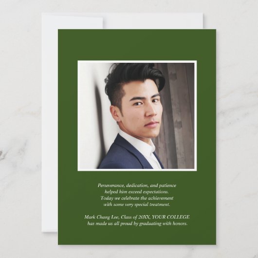 EPIC-JAAR | GROENBOLD COLLEGE FOTO-AFSTUDEREN KAART (Achterkant)