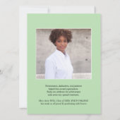 EPIC JAAR | MINT GROENE FOTO AFSCHUWING COLLEGE KAART (Achterkant)