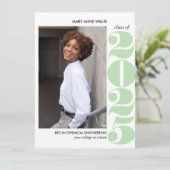 EPIC JAAR | MINT GROENE FOTO AFSCHUWING COLLEGE KAART (Staand voorkant)