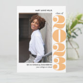 EPIC-JAAR | ORANJE FOTO-AFSTUDEREN VOOR COLLEGE KAART (Staand voorkant)