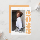 EPIC-JAAR | ORANJE FOTO-AFSTUDEREN VOOR COLLEGE KAART (Voorkant / Achterkant in situ)