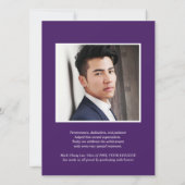 EPIC-JAAR | PAARS BOLD COLLEGE FOTO-AFSTUDEREN KAART (Achterkant)