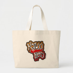 Epic Kazoo Hero Funny Music Cartoon Grote Tote Bag