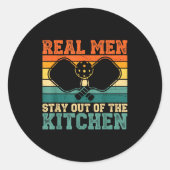 Epic Kitchen Player Real Out Pickleball Stay Ronde Sticker (Voorkant)