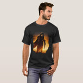 Epic knight at sunset on the field t-shirt (Voorkant volledig)
