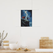 Epic Knight duel in Storm Poster (Keuken)