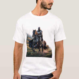 Epic Knight on Black Horse - Middeleeuwse held Fan T-shirt