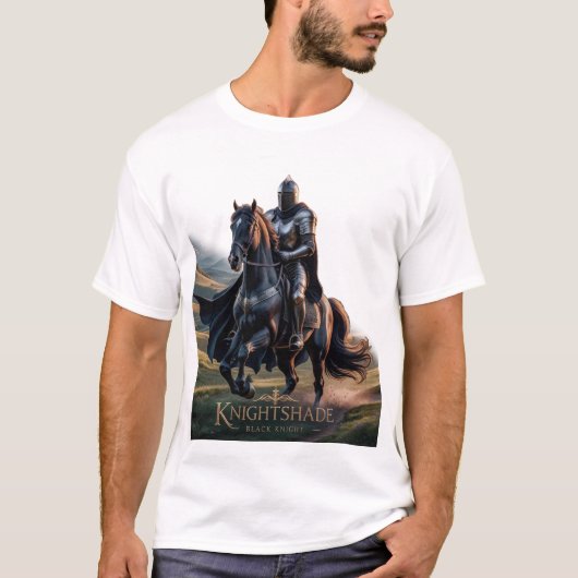 Epic Knight op Black Horse T-shirt (Voorkant)