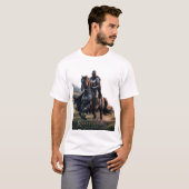 Epic Knight op Black Horse T-shirt (Voorkant volledig)