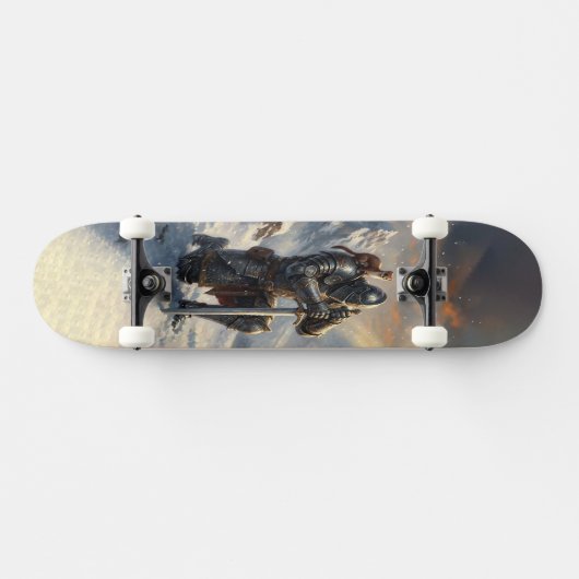 Epic Knight & Stoat Fantasy Art  Persoonlijk Skateboard (Horizontaal)