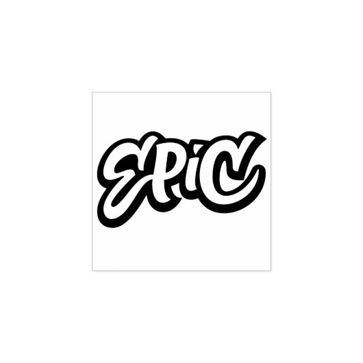 EPIC Lettering Graffiti Grunge Leraar Kalligrafie Rubberstempel (Afrduk)