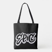 EPIC Lettering - Graffiti - Wees Geweldige zwart Tote Bag (Achterkant)