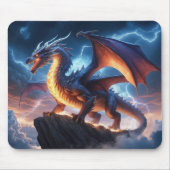 Epic Lightning Dragon Fantasy Gaming Mouse Pad Muismat (Voorkant)
