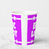 Epic Loot Gamer Neon Paarse Star-slogan Papieren Bekers (Links)