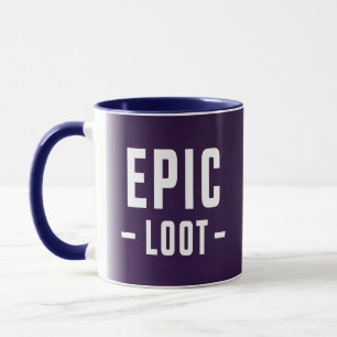 Epic Loot Gamer Paars White Teen Boy Slogan Mok