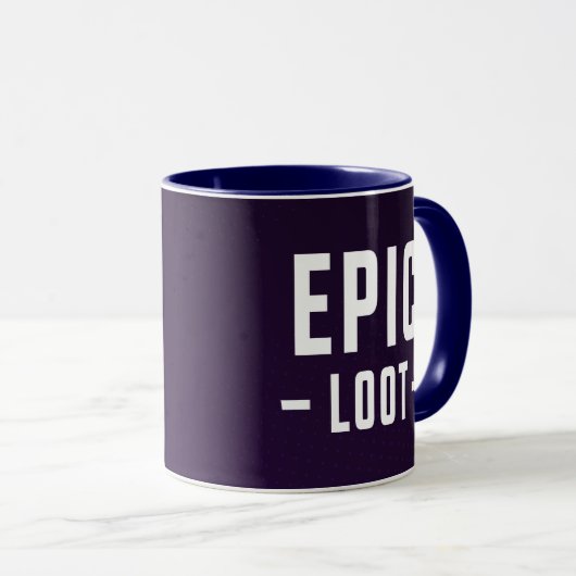 Epic Loot Gamer Paars White Teen Boy Slogan Mok (Voorkant rechts)