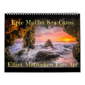 Epic Malibu Zee grotten: Elliot McGucken Fine Art Kalender (Hoes)