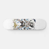 Epic Manga Warrior Power Awakening Illustration Persoonlijk Skateboard (Horizontaal)