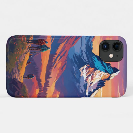 Epic Matterhorn Zonsondergang iPhone Case (Achterkant (horizontaal))