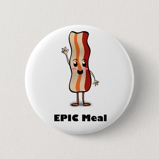 Epic Meal Bacon! Ronde Button 5,7 Cm (Voorkant)