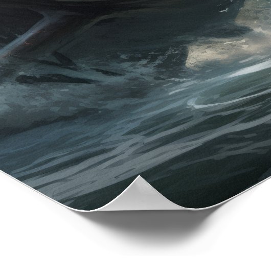 Epic Megalodon vs T-Rex Poster - Een Slag van Preh (Hoek)