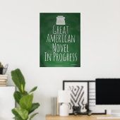 Epic Motto van de Amerikaanse schrijver Poster (Thuiskantoor)