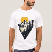 Epic Mountain Escape: Bold Natuur Adventure Design T-shirt (Voorkant)