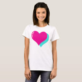 Epic Neon Retro Vaporwave Heart Design T-shirt (Voorkant volledig)