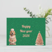 Epic New Year's Eve Bash Greeting Card2026 Kaart (Staand voorkant)