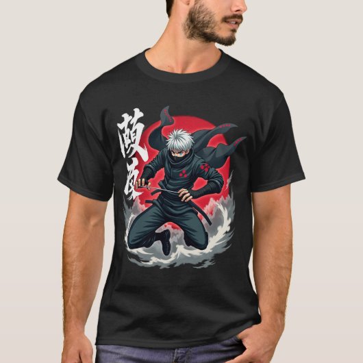 Epic Ninja Warrior – Japanse samoerai Anime Shinob T-shirt (Voorkant)