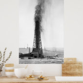 EPIC OIL WELL GUSHER c. 1920 Poster (Keuken)
