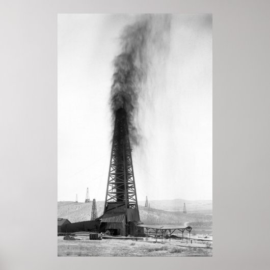 EPIC OIL WELL GUSHER c. 1920 Poster (Voorkant)