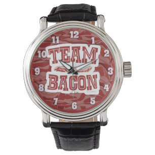 Epic Ontbijt Team Bacon Fun Logo Horloge