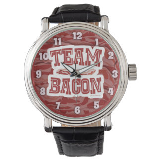 Epic Ontbijt Team Bacon Fun Logo Horloge