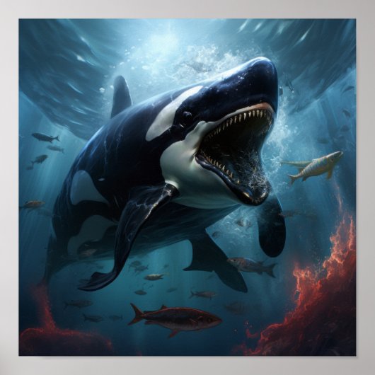 Epic Orca vs Alien Showdown - Verbluffend Poster D (Voorkant)
