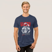 Epic Outer Space Adventure Astronaut Sci-Fi Unisex Tri-Blend Shirt (Voorkant volledig)