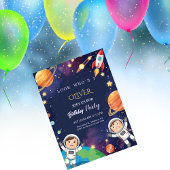 Epic Outer Space Kids Birthday  Kaart