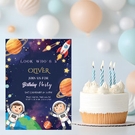 Epic Outer Space Kids Birthday Kaart