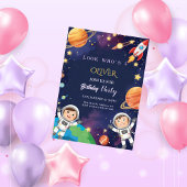 Epic Outer Space Kids Birthday  Kaart