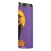 Epic  Owl Halloween Cartoon Character Art Thermosbeker (Geroteerd rechts)