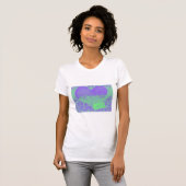 Epic Paars and Mint Retro Heart Design T-shirt (Voorkant volledig)