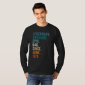 Epic Pap Sinds juni 1979 43e Verjaardag ID T-shirt (Voorkant volledig)