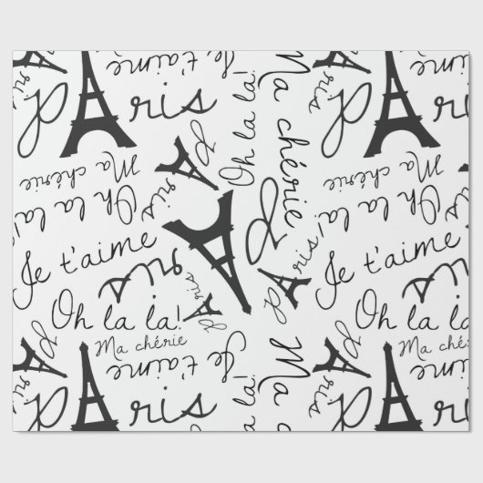 Epic Paris Eiffel Tower Cadeaupapier (Vlak)