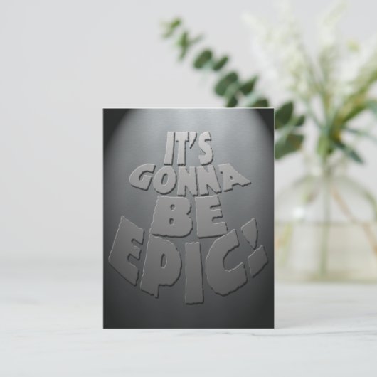 Epic Party Invitation Kaart (Staand voorkant)