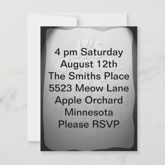 Epic Party Invitation Kaart (Achterkant)